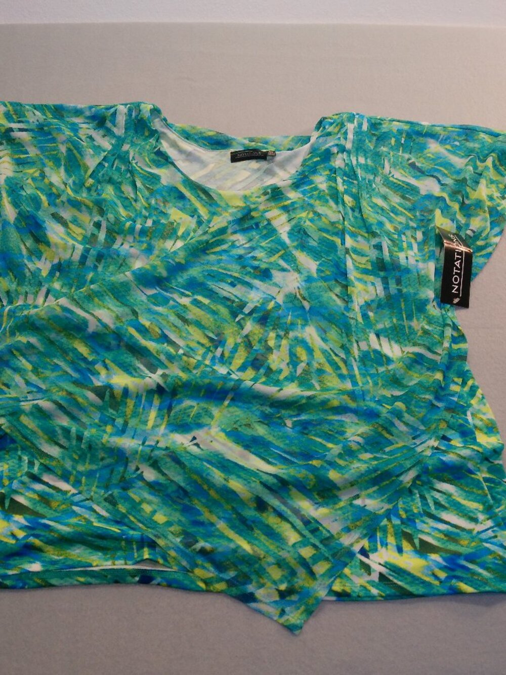 Short Sleeve Blouse Size XL Notations NWT